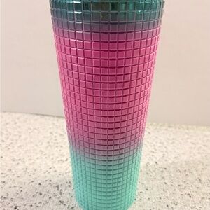 Starbucks Mint Green w/ Pink Textured Tumbler